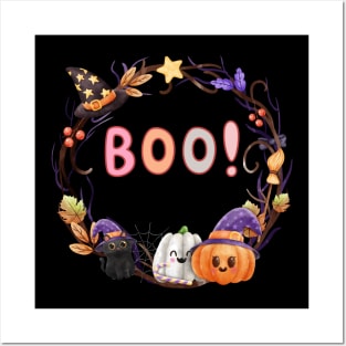 Boo! - Halloween couple Posters and Art